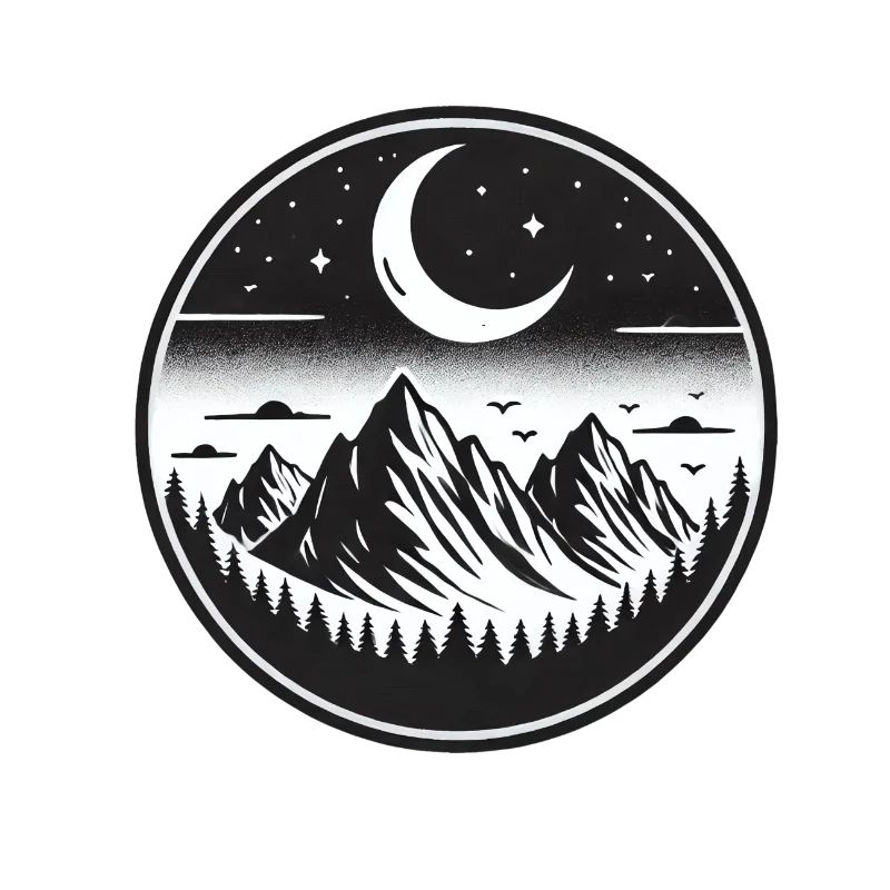 Mountains at night