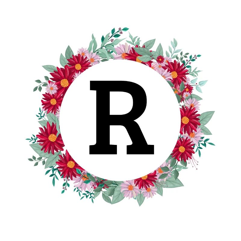 Buchstabe r Blumenkrone