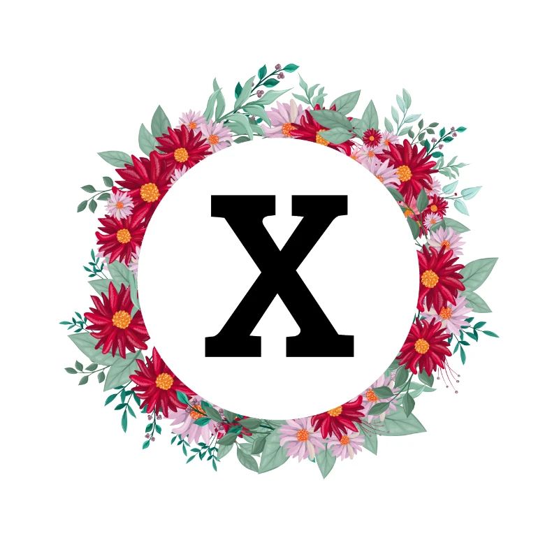 Buchstabe x Blumenkrone