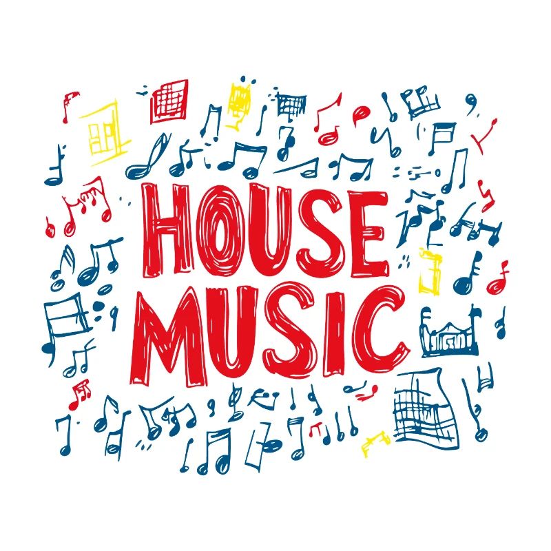 Conception de musique house avec partitions.