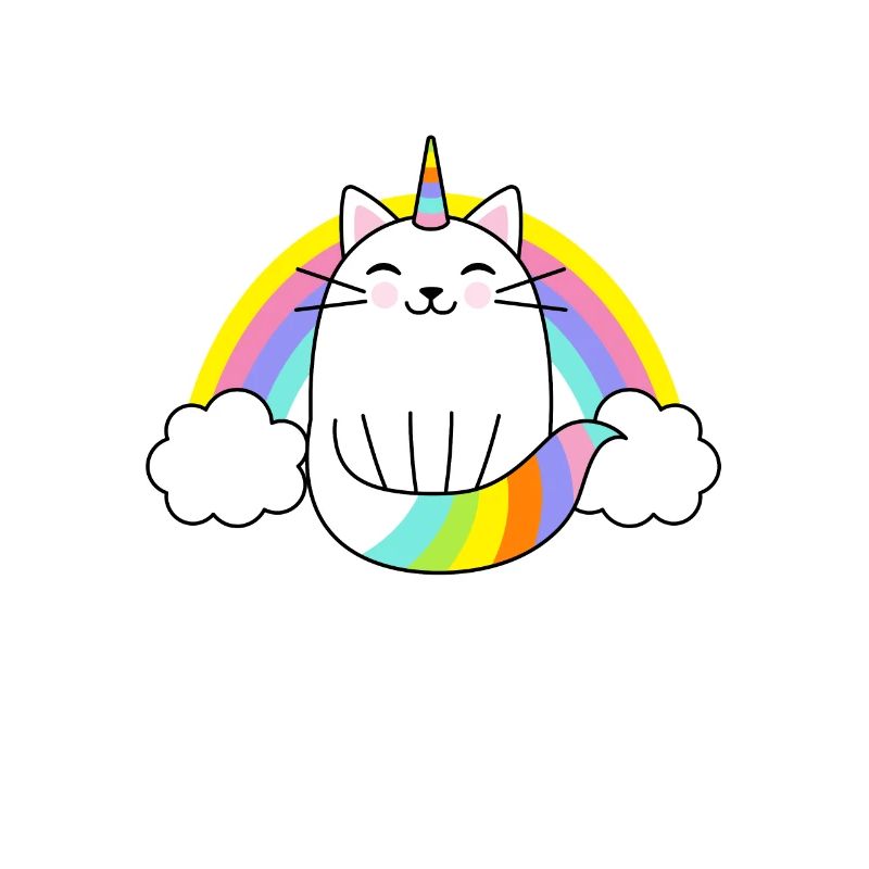 Einhorn Katze Regenbogen