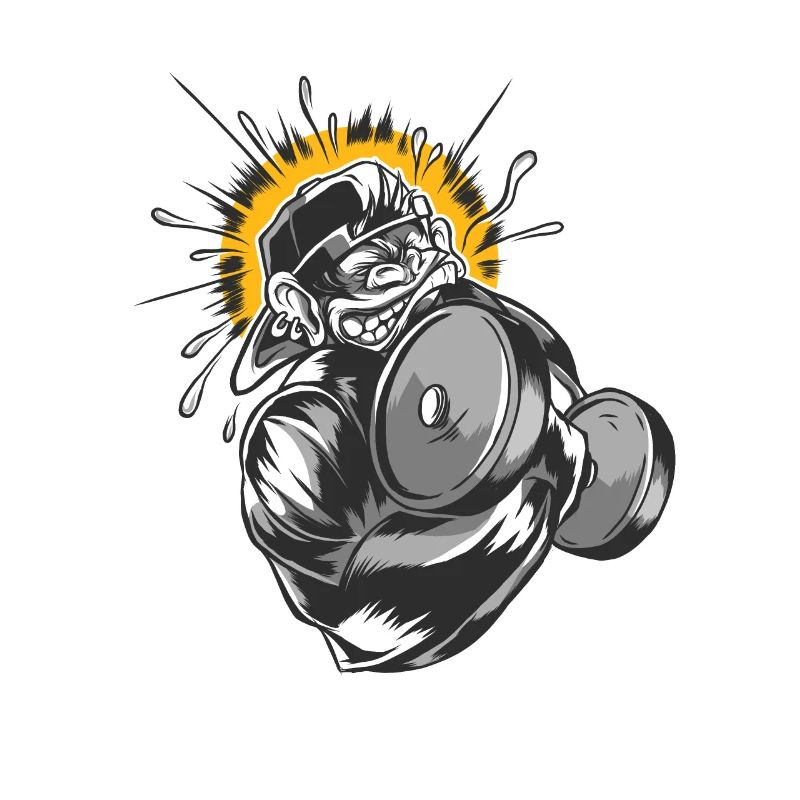 Monkey Hipster Weightlifting
