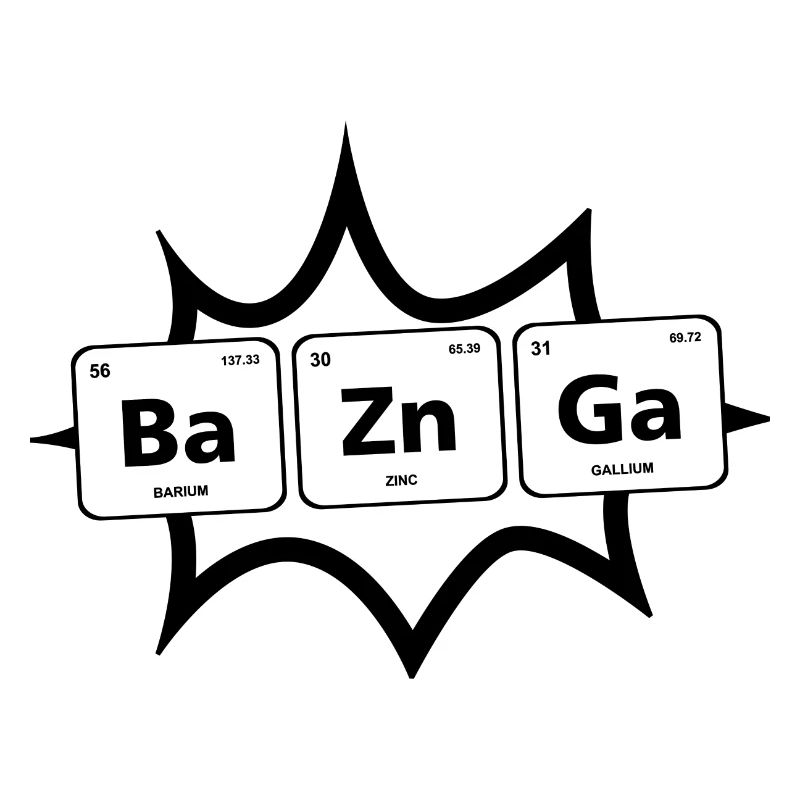 Ba-Zn-Ga Comic Periodensystem Element Genie