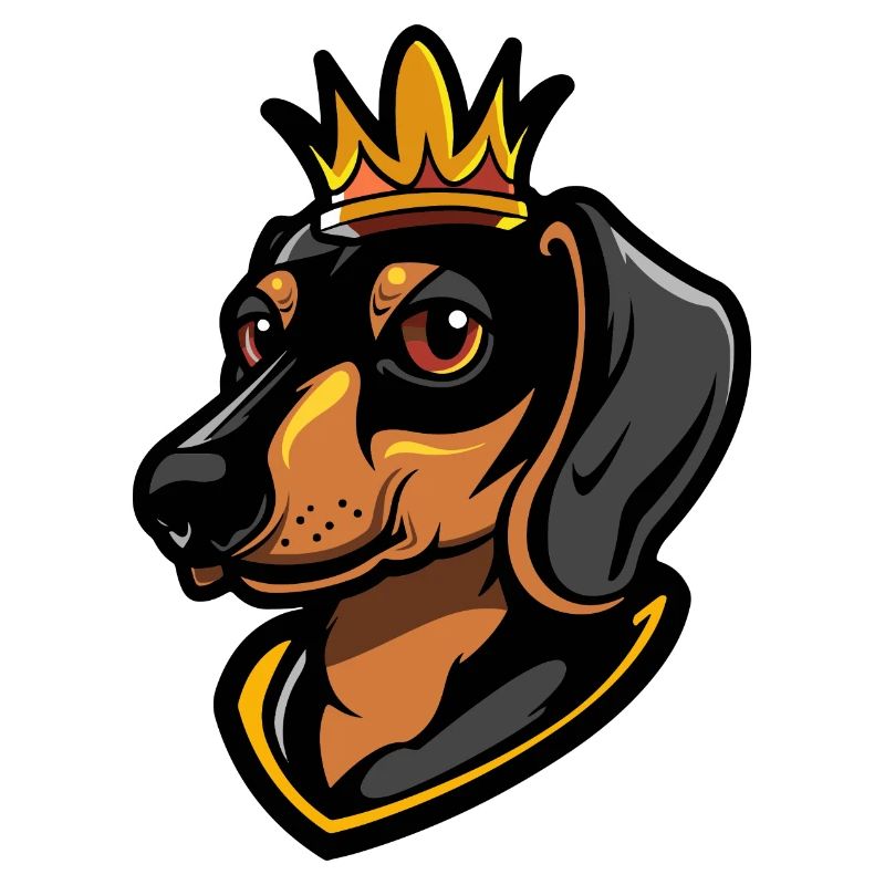 Teckel tête de chien Teckel Couronne