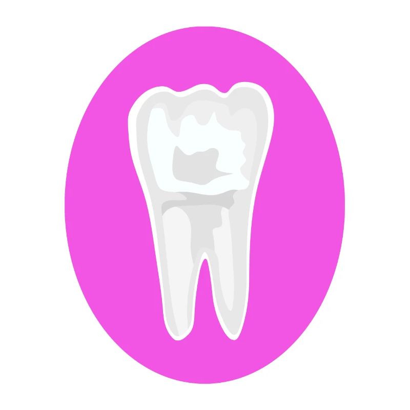 Tooth with pink background