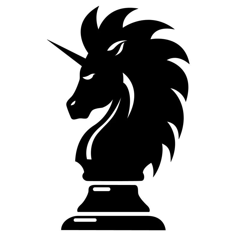Springer d’échecs cheval Licorne