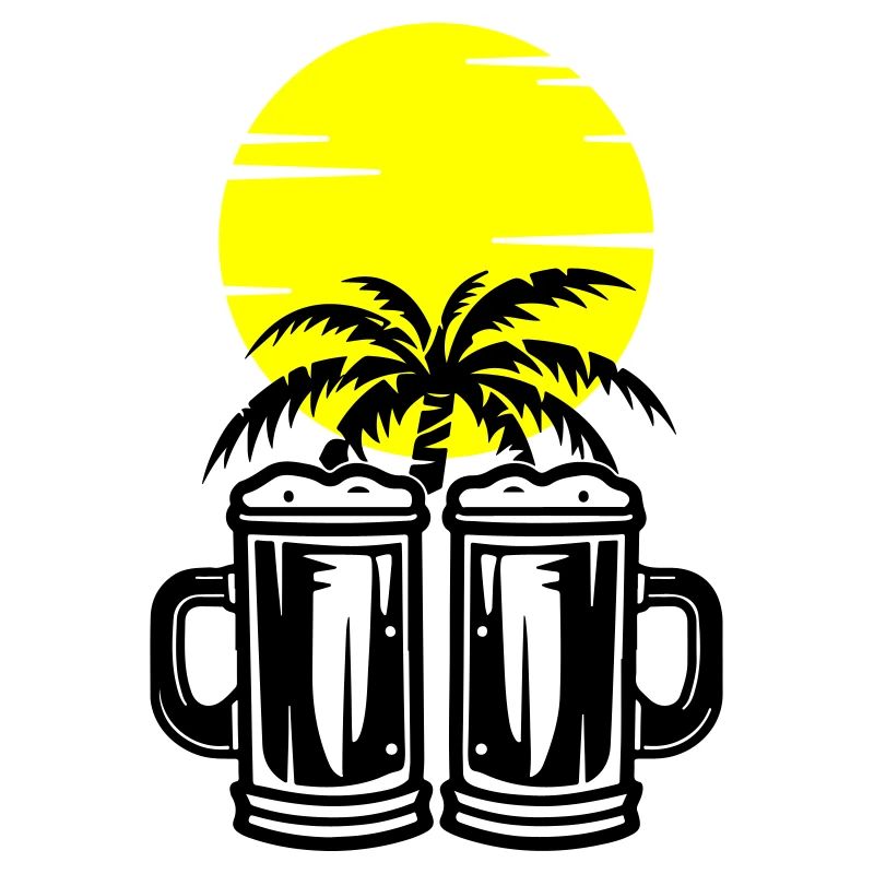 Beer Palm Trees Island Vacation
