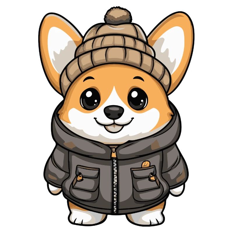 Chien Corgi élégant