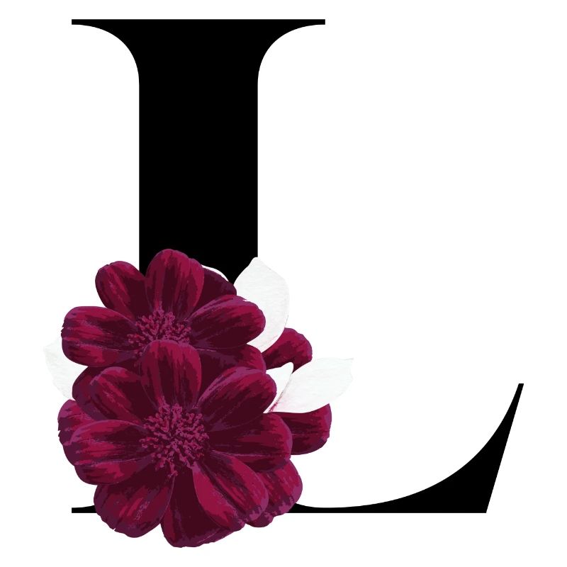 lettre L fleuris