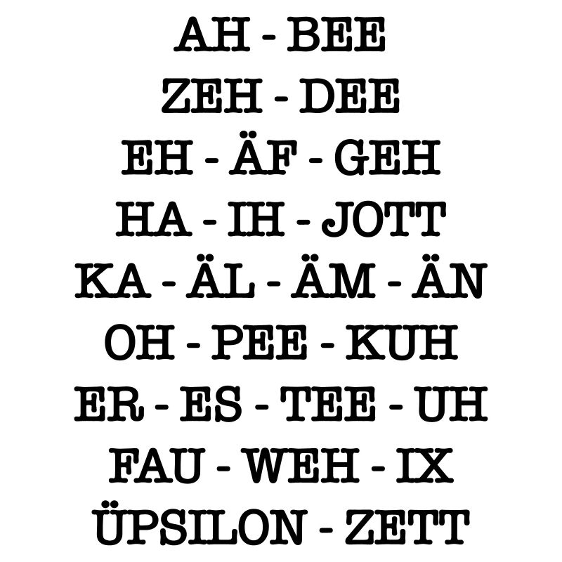 Alphabet - Erstklässler (Geschenkidee)