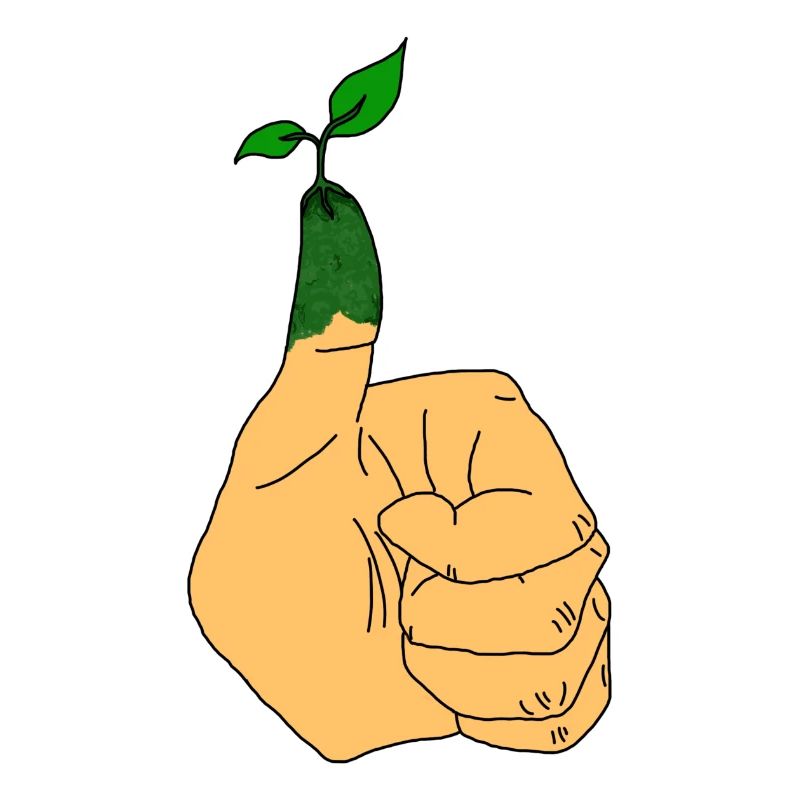 pouce vert et végétalien