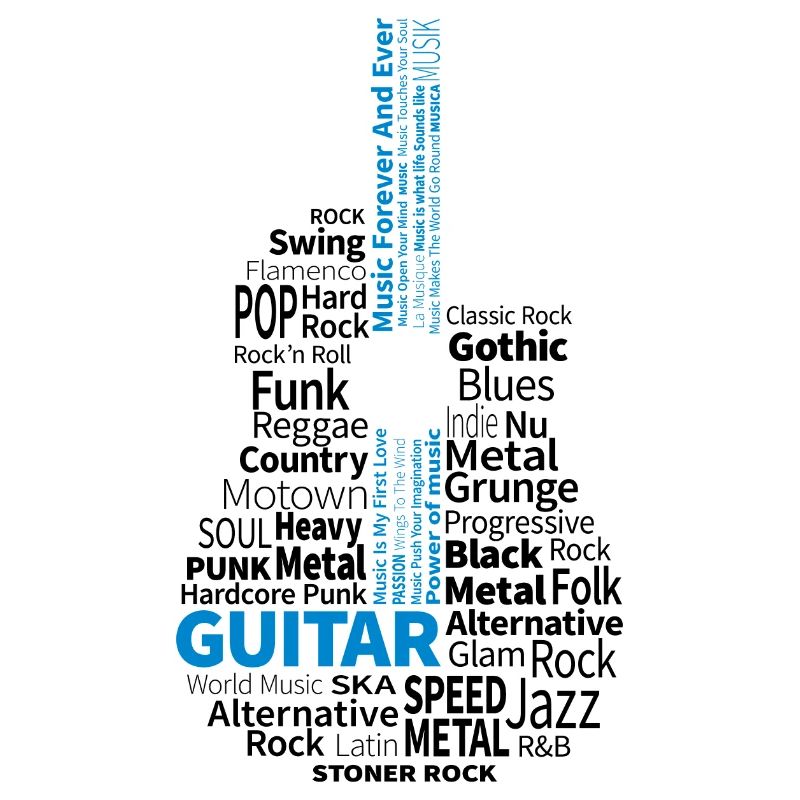 Guitar Black/Blue - auf hell