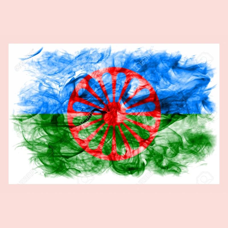 Drapeau de fumée rom Drapeau de fumée gitan