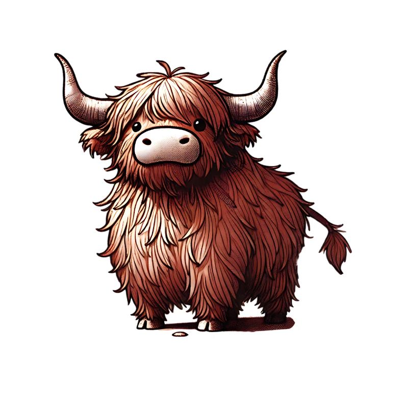 Charming Highland Cattle Rustic Animal Design