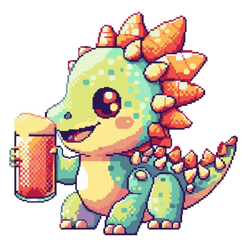 Dinosaurier stegosaurus Bier Pixel