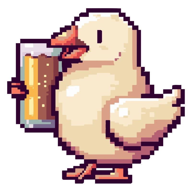 Taube Vogel Bier Pixel