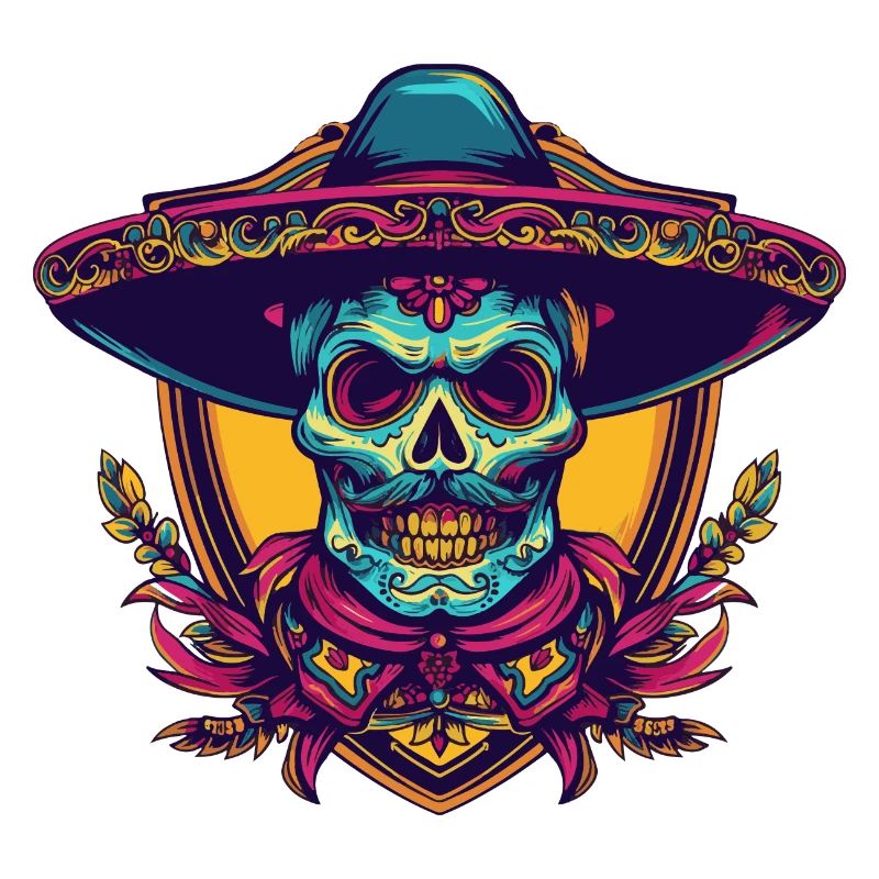 Mexican Skull Sombrero