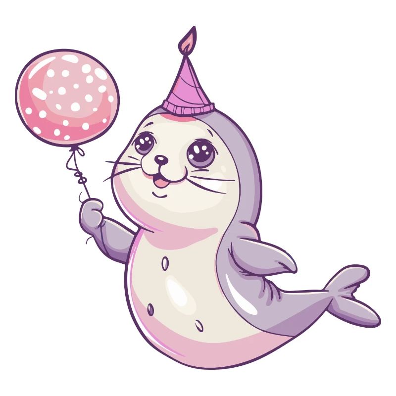 Bande dessinée d’anniversaire d’animal de phoque