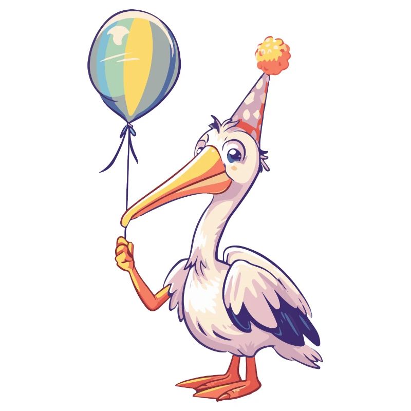 Pelikan Vogel Geburtstag Comic