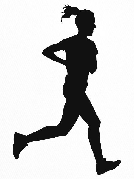 Runner jogging silhouette