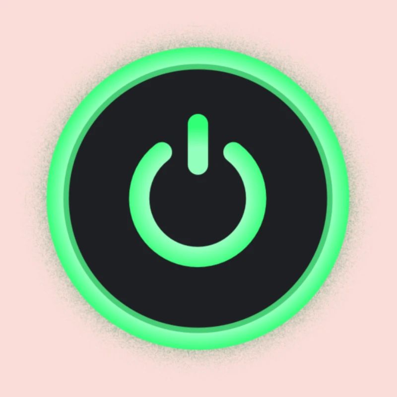 power on, power button
