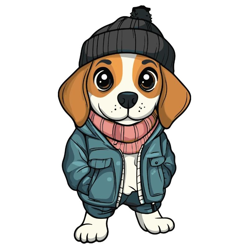 Beagle Hund Stylisch