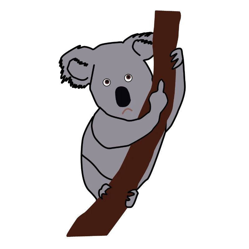 Koala Mittelfinger Tiere Geschenkidee