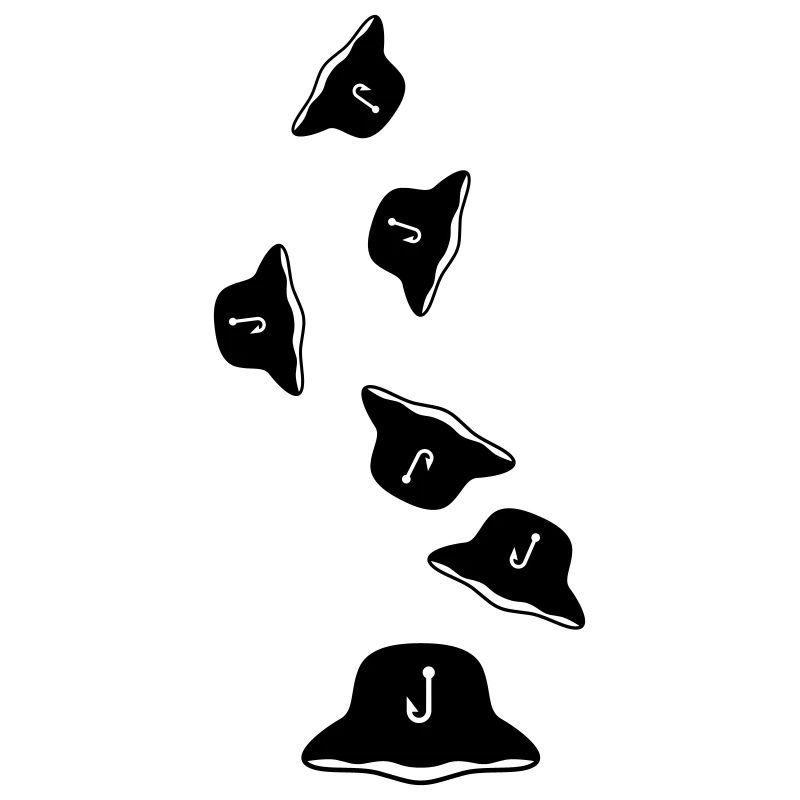 Icône chapeau de pêche Silhouette