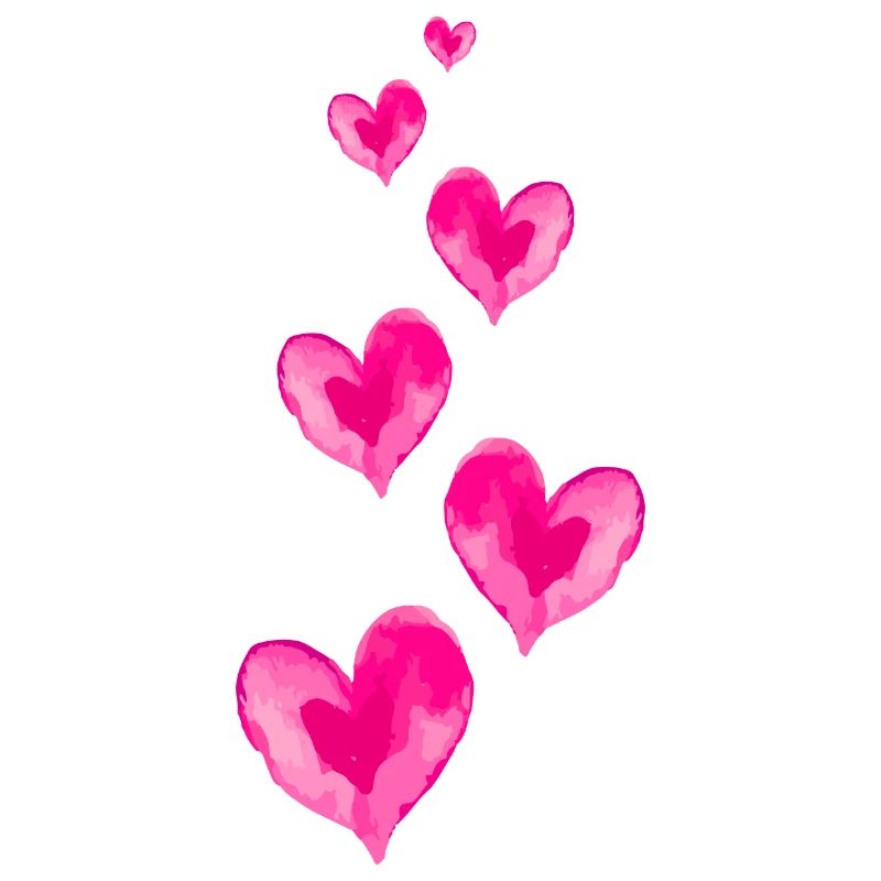 Symbole d'amour coeurs Saint Valentin