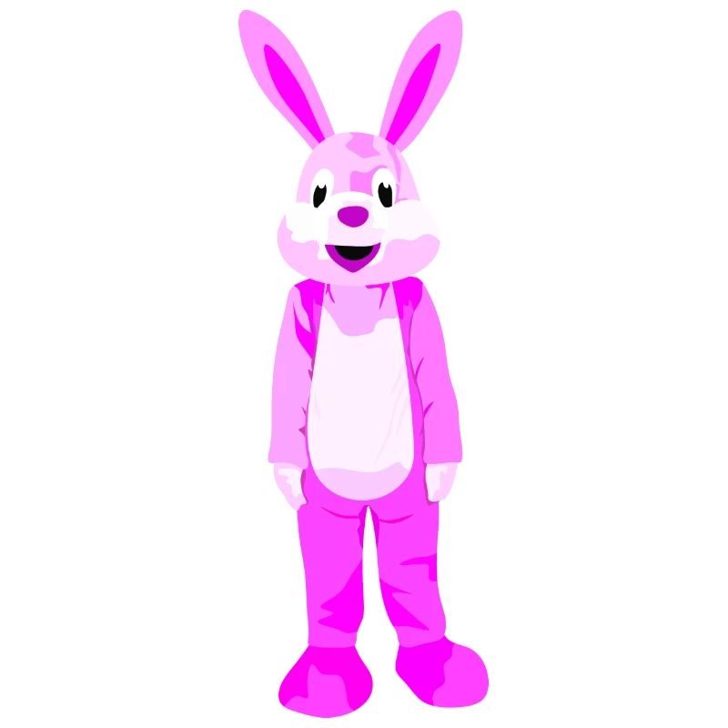 Lapin à fourrure rose