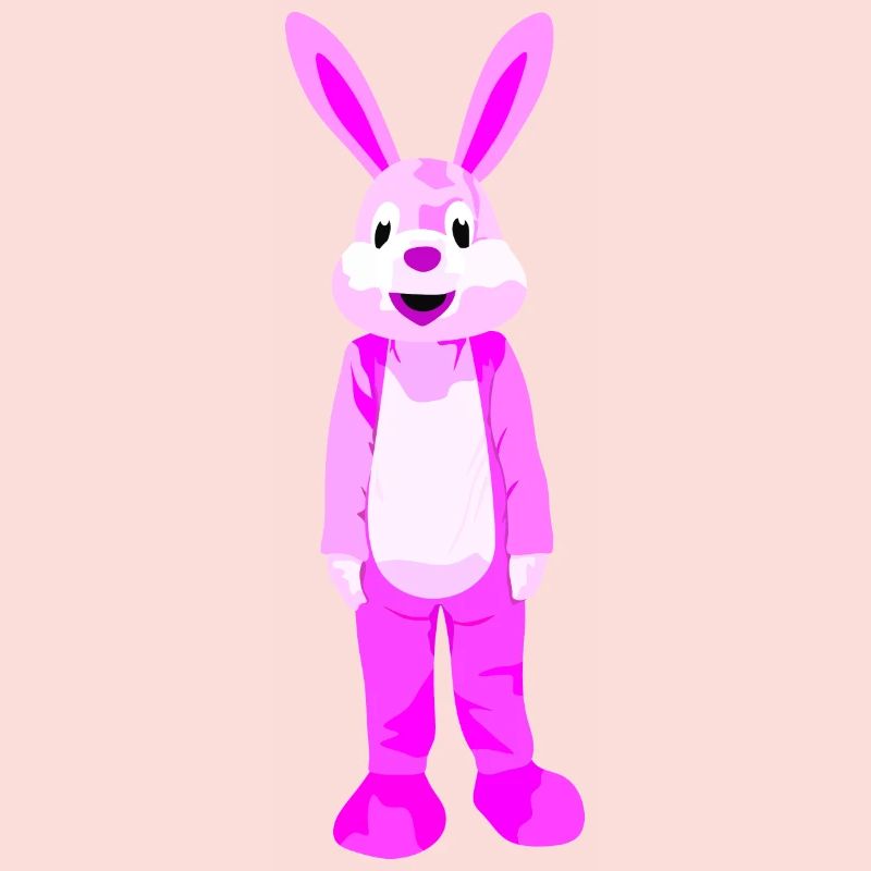 Lapin à fourrure rose