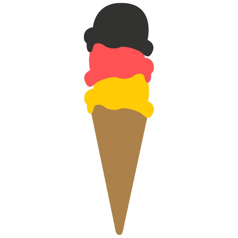 Drapeau de l'Allemagne de glace