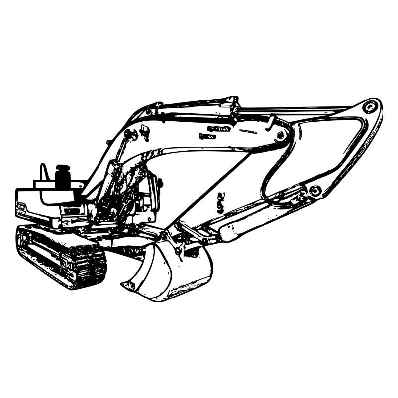 Bagger Kettenbagger Schaufelbagger schwarz