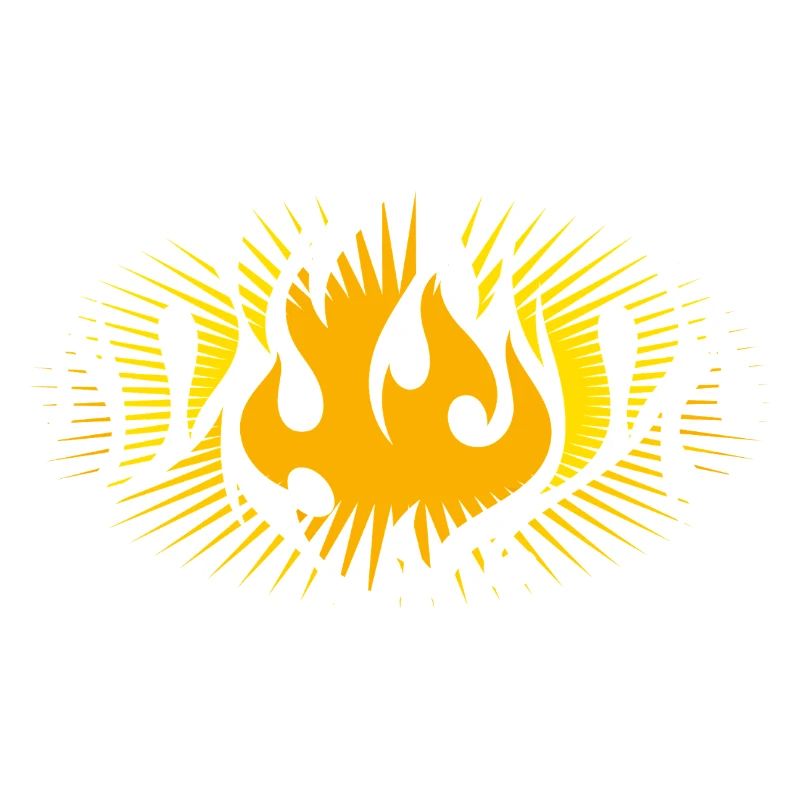 Radiant flame symbol – powerful design