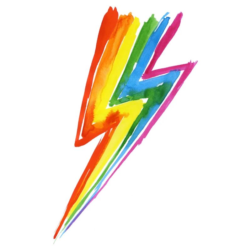 Regenbogen Power Blitz - Hit by rainbow lightning!