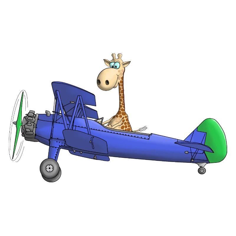 Flugzeug Comic Giraffe Kinder