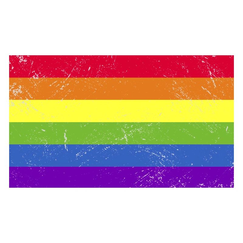 Pride Month ) Vintage Rainbow Flag