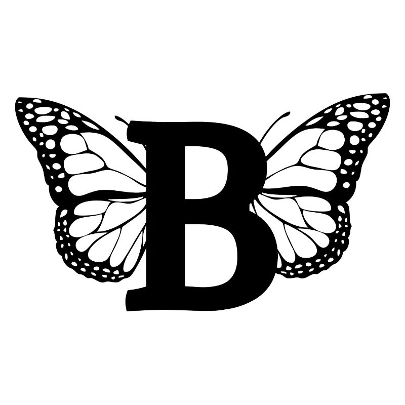lettre b papillon