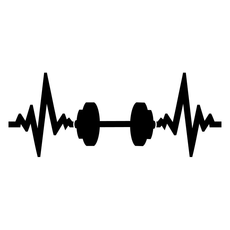 puls frequenz hantel cool design herzschlag train