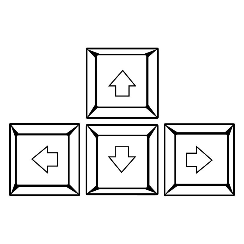 Up Down Left Right Keyboard Buttons (Keys)