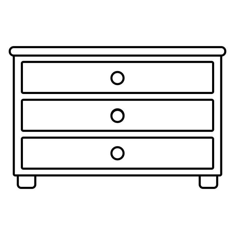 Möbelstück Schubladen Kommode Design