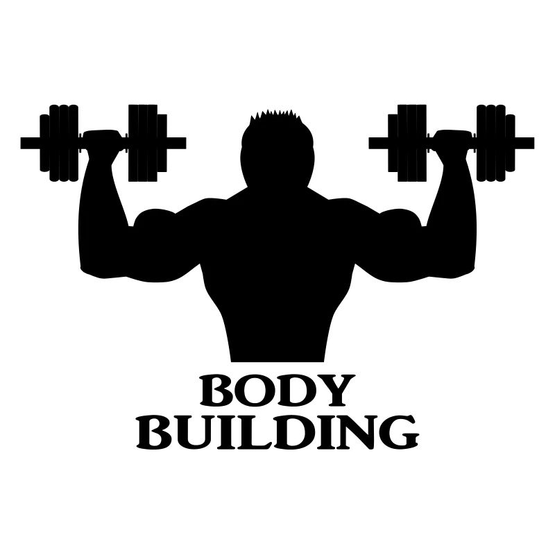 Bodybuilder mit Hanteln