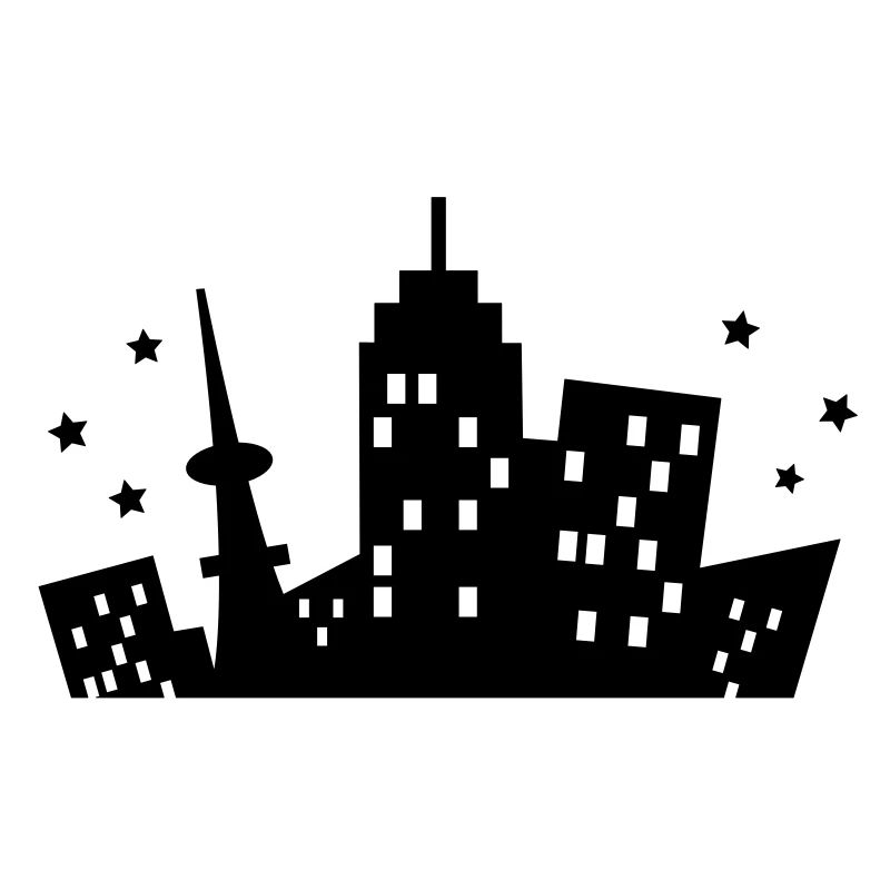 Skyline einer Stadt