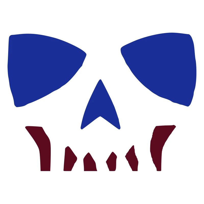 Comic Skull Two-tone Skull