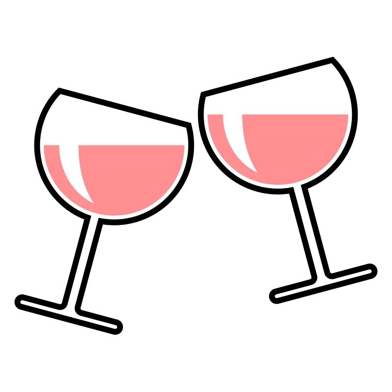 2 Rosé Wine Glasses (Cheers / Round / Closed / 2C)