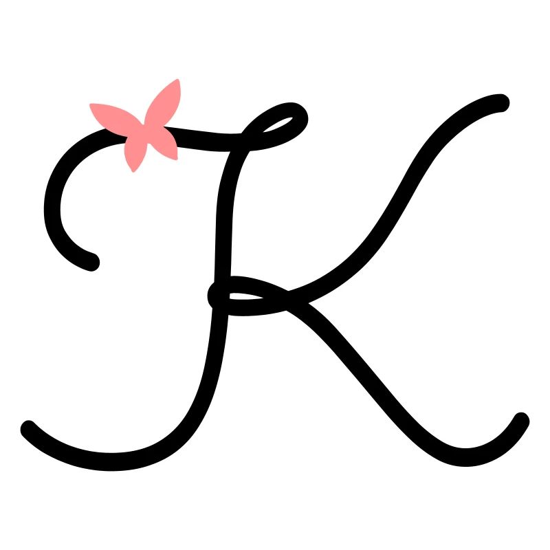 Buchstabe K Schmetterlingsbuchstabe