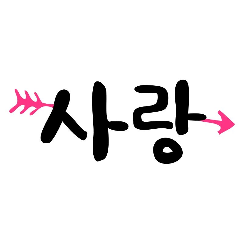LOVE in Korean text sarang