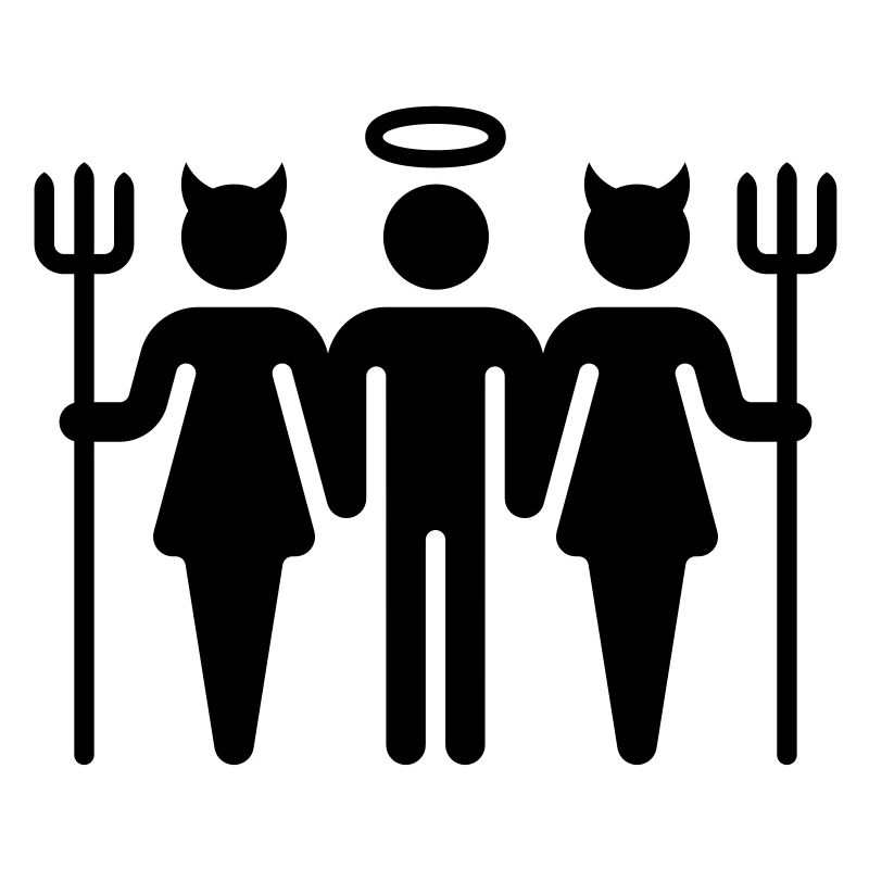 Devil-Cherub-Devil / Teufel-Engel-Teufel (M)