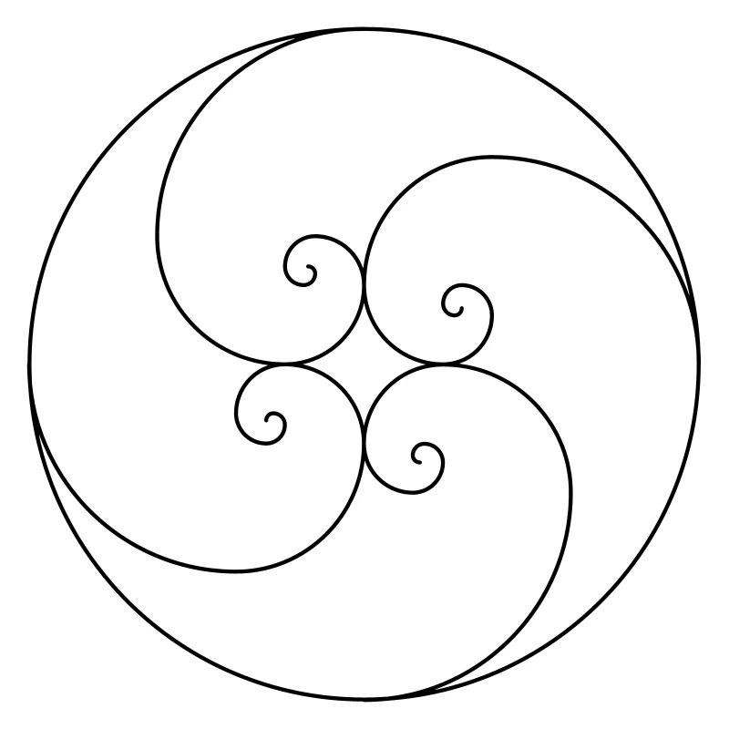 Spirales fibonacci d’or géométrie Phi