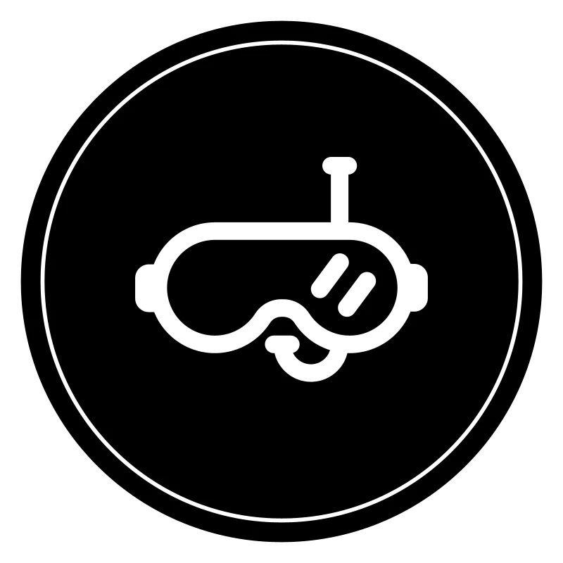 Cercle de lunettes de plongée
